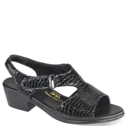 Heeled Sandals*SAS Women's , Suntimer Sandal Black Croc