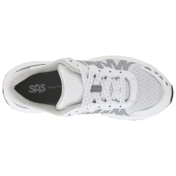 Walking*SAS Women's , Tempo Sneaker White Silver