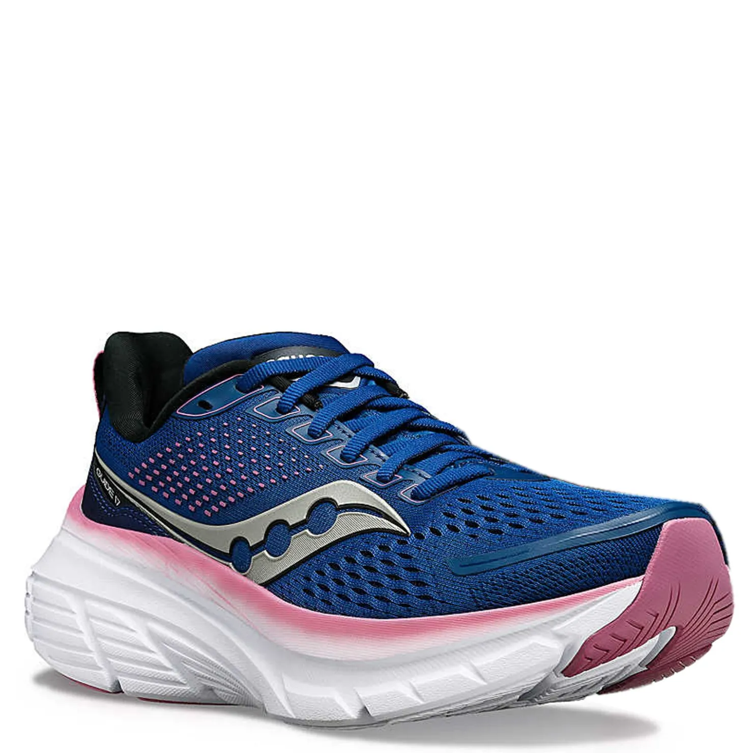 Running*Saucony Women's , Guide 17 Running Shoe - Wide Width Navy/Orchid