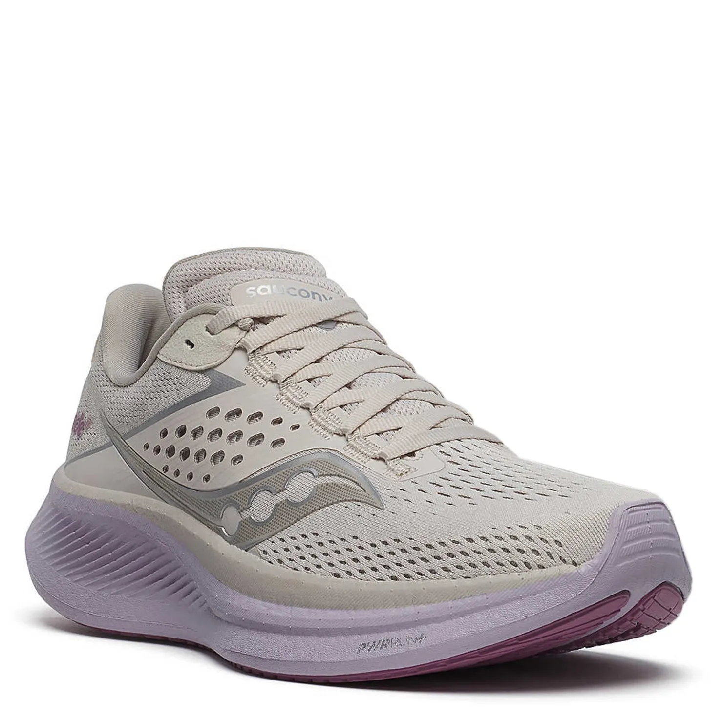 Running*Saucony Women's , Ride 17 Running Shoe - Wide Width Moon/Viola