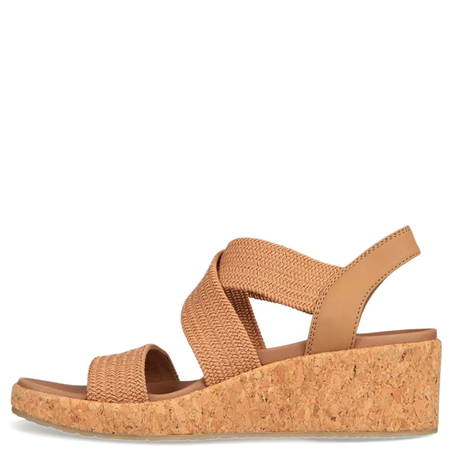 Wedges*Skechers Women's , Arch Fit Beverlee - Love Stays Sandal Tan
