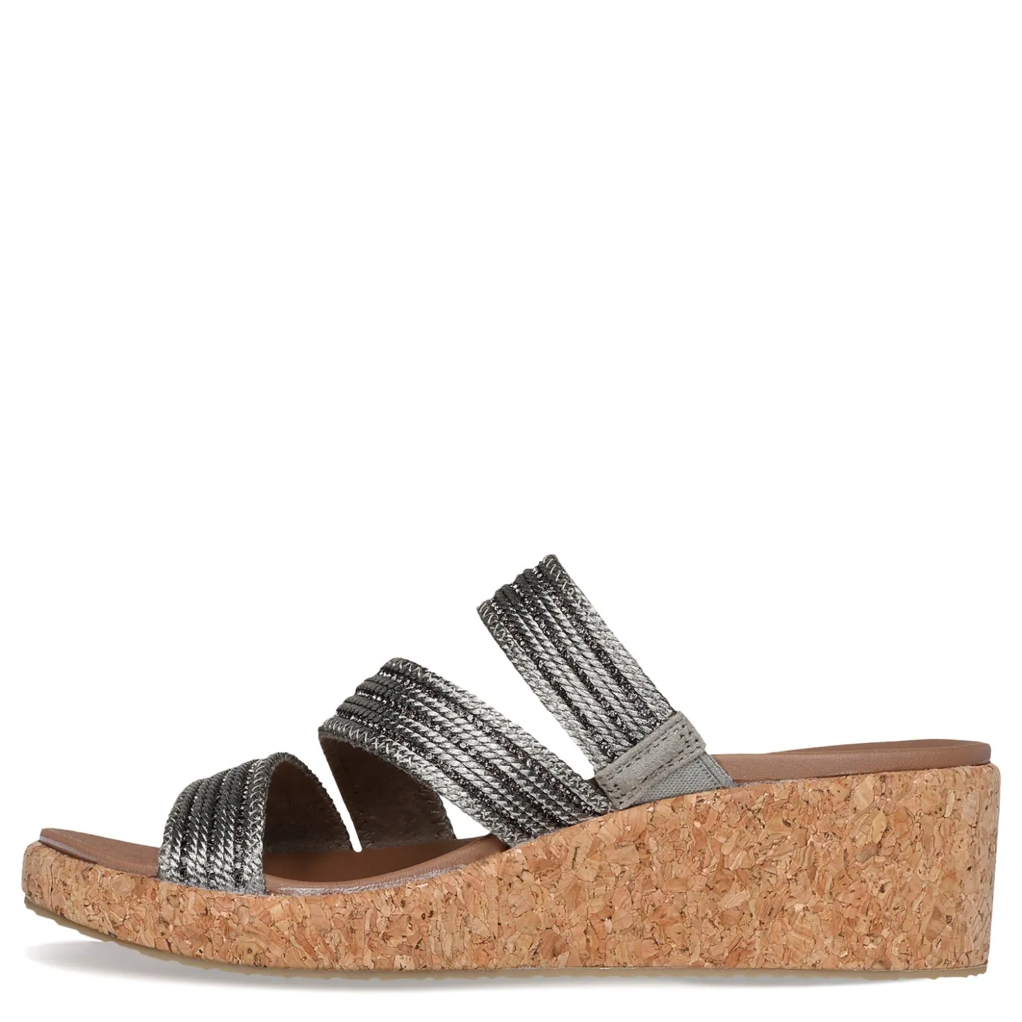Wedges*Skechers Women's , Arch Fit Beverlee - Always Classy Sandal Pewter