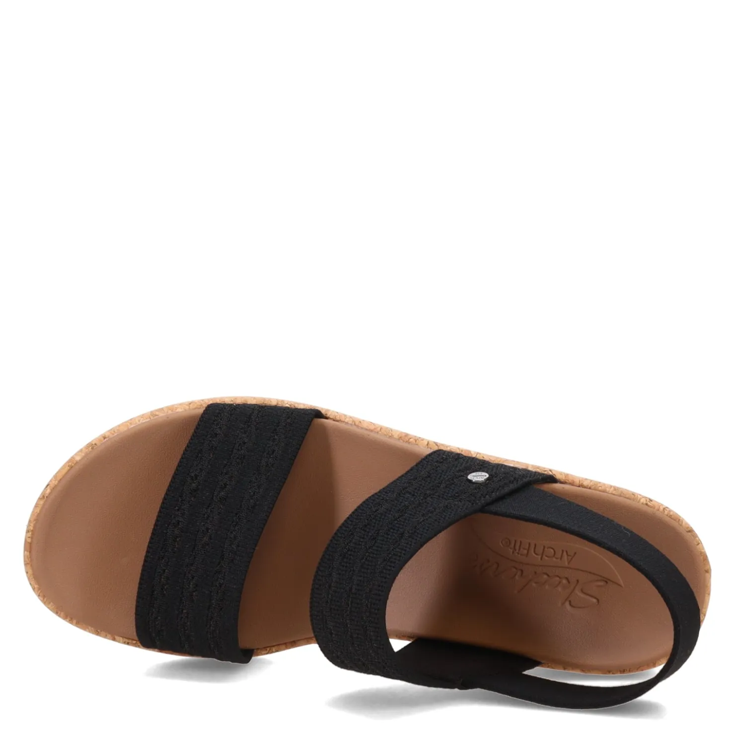 Wedges*Skechers Women's , Arch Fit Beverlee - Mesh On You Sandal Black