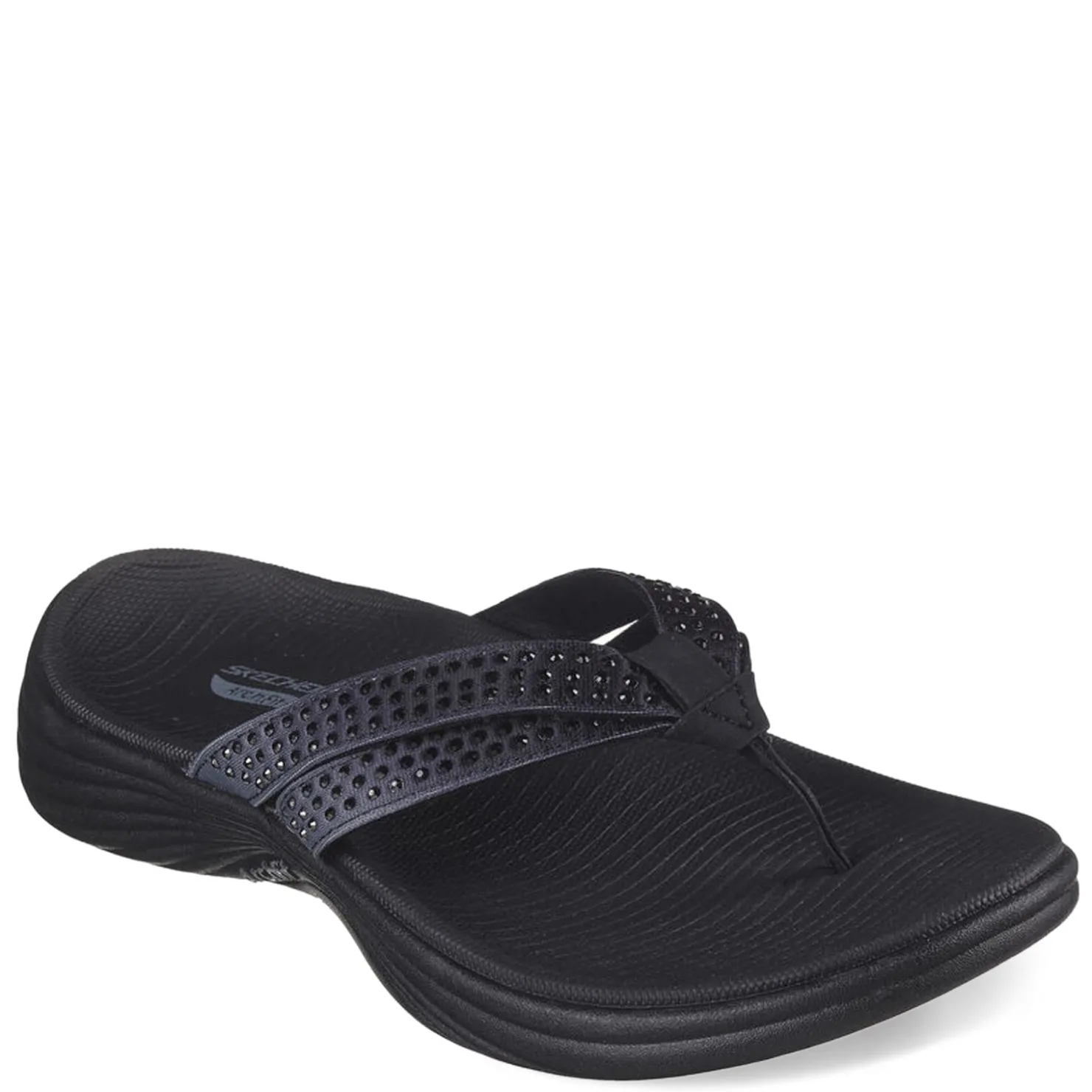Flip Flops*Skechers Women's , Arch Fit Radiance - Mesmerize Sandal Black