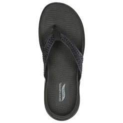 Flip Flops*Skechers Women's , Arch Fit Radiance - Mesmerize Sandal Black