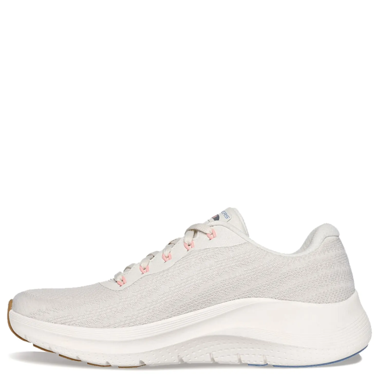Walking*Skechers Women's , Arch Fit 2.0 - Rich Vision Sneaker Natural/Light Blue/Neon