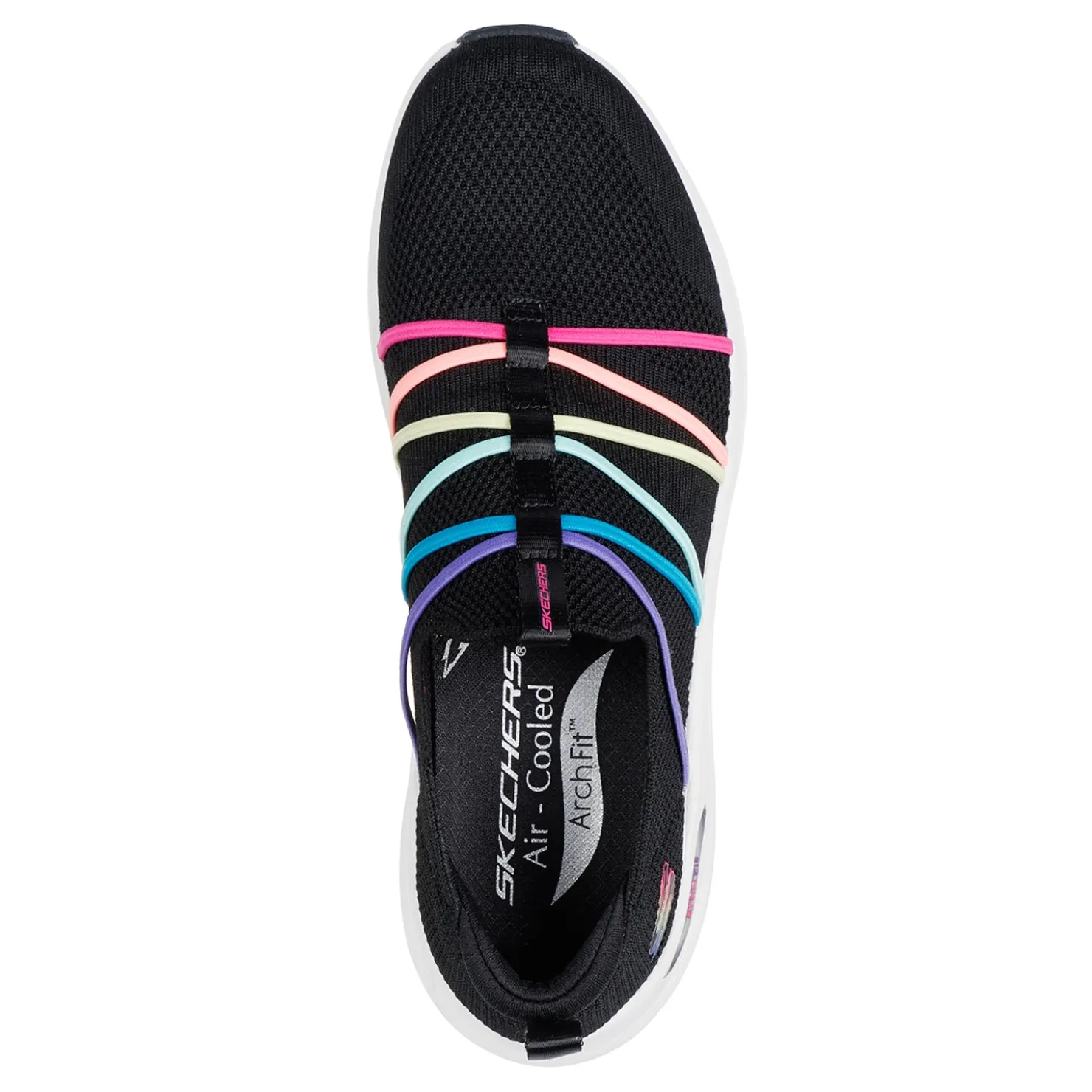 Walking*Skechers Women's , Arch Fit 2.0 - Colorful Road Sneaker Black Rainbow Multi