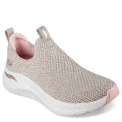 Walking*Skechers Women's , Arch Fit 2.0 - Sheer Shimmer Sneaker Taupe