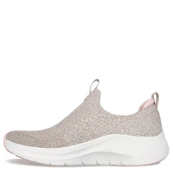 Walking*Skechers Women's , Arch Fit 2.0 - Sheer Shimmer Sneaker Taupe