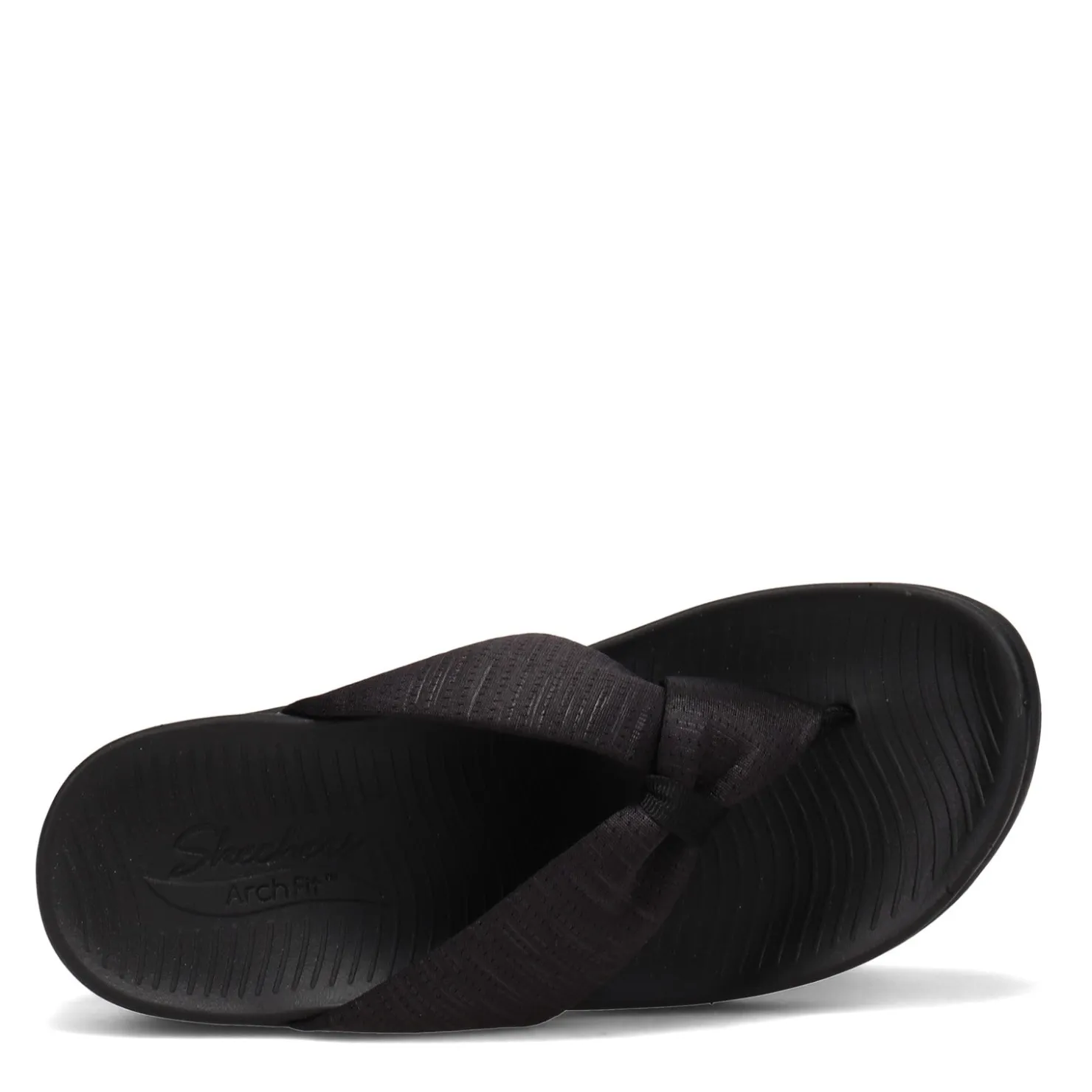 Flip Flops*Skechers Women's , Arch Fit Sunshine - My Life Sandal Black/Black