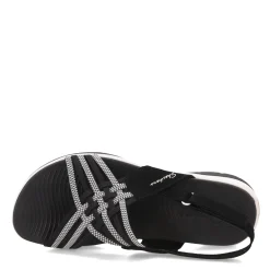 Outdoor & Hiking*Skechers Women's , Arch Fit Reggae Sport Sandal Black/White