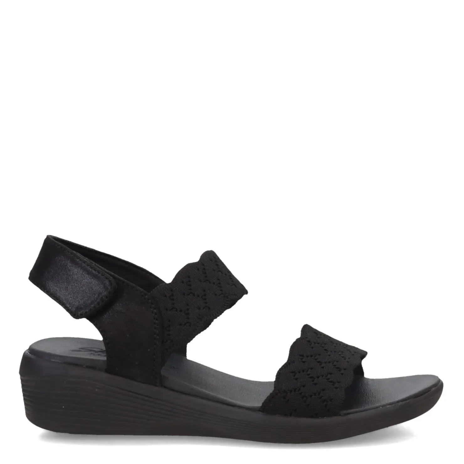 Wedges*Skechers Women's , Arya - On The Rise Sandal Black/Black