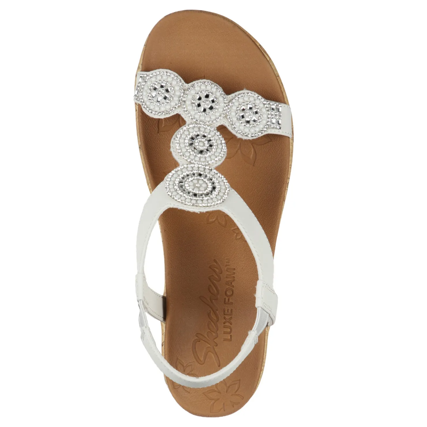 Wedges*Skechers Women's , Beverlee - Date Glam Sandal Off White