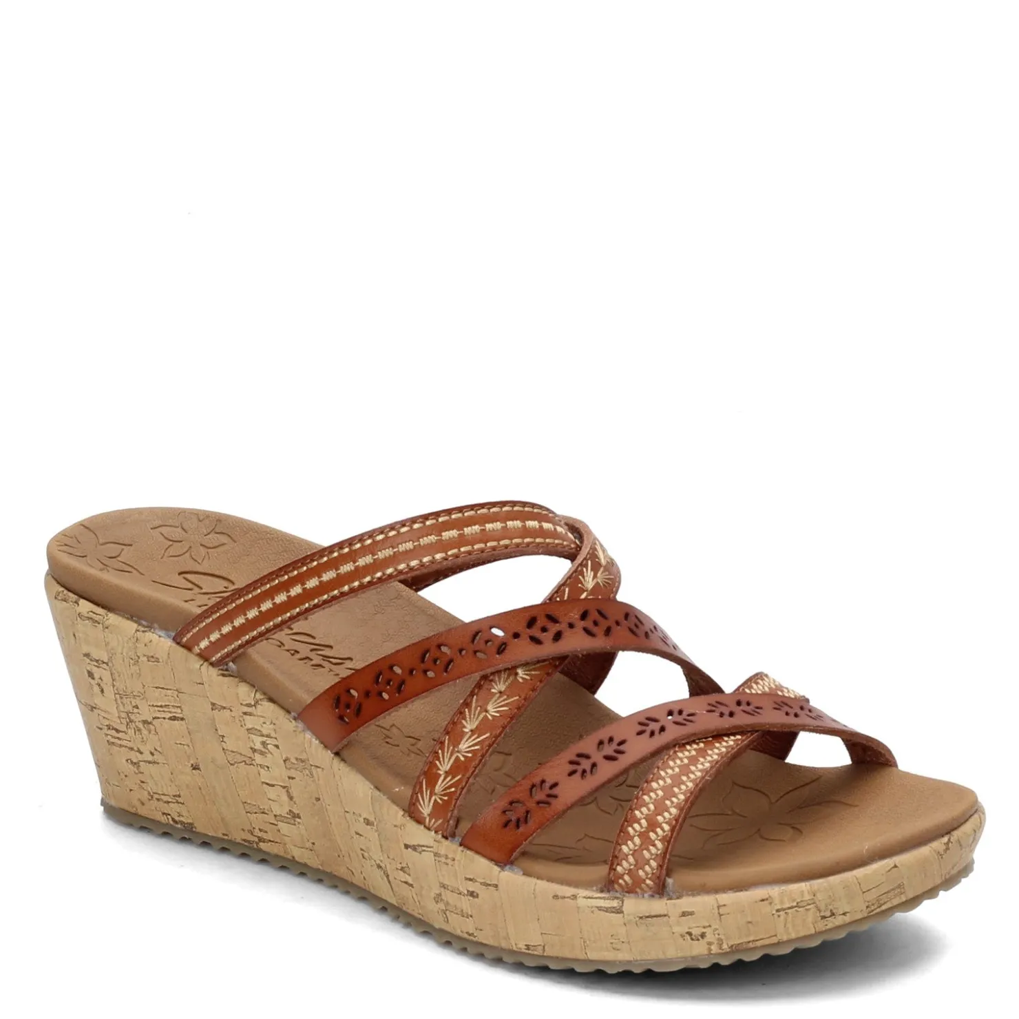 Wedges*Skechers Women's , Beverlee - Tiger Posse Sandal Luggage