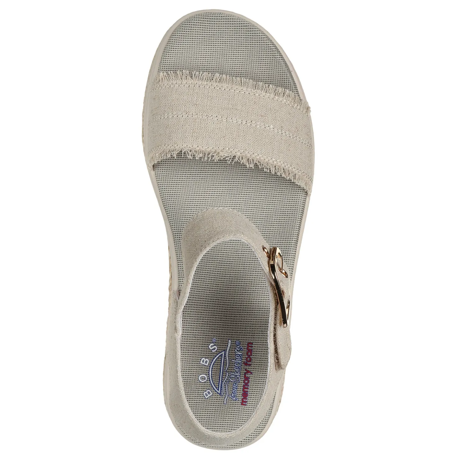 Wedges*Skechers Women's , BOBS - Empress Sandal Natural