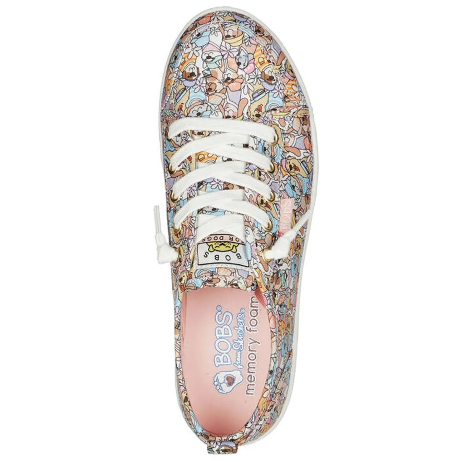 Fashion & Street*Skechers Women's , BOBS B Cute - Pup Freshness Sneaker Multicolor Dog Cartoon Print