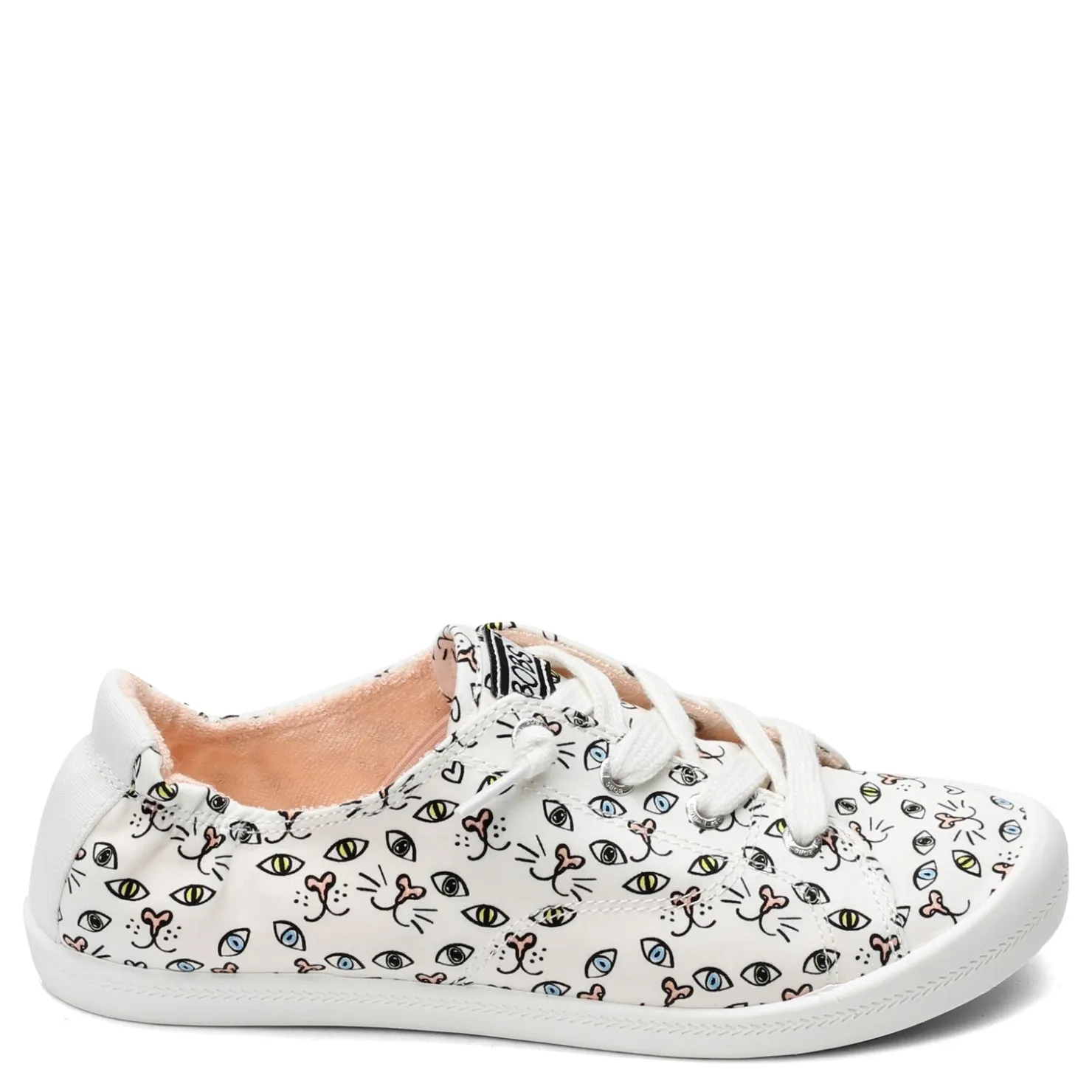 Fashion & Street*Skechers Women's , BOBS Beach Bingo - Painter Paws Sneaker White Multi