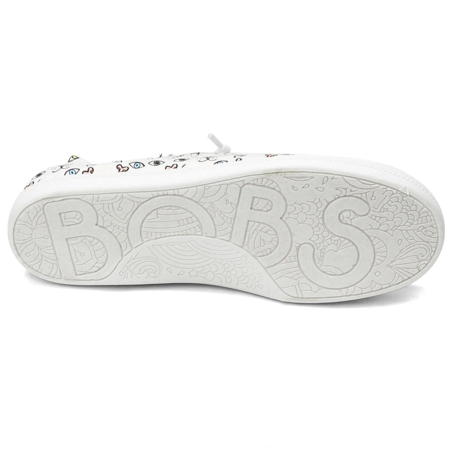 Fashion & Street*Skechers Women's , BOBS Beach Bingo - Painter Paws Sneaker White Multi