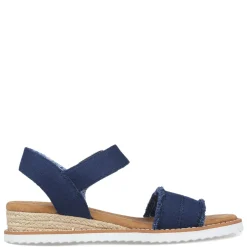 Wedges*Skechers Women's , BOBS Desert Kiss - Adobe Princess Sandal Navy