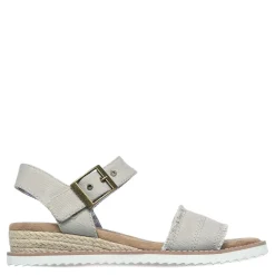 Wedges*Skechers Women's , BOBS Desert Kiss - Adobe Princess Sandal Taupe