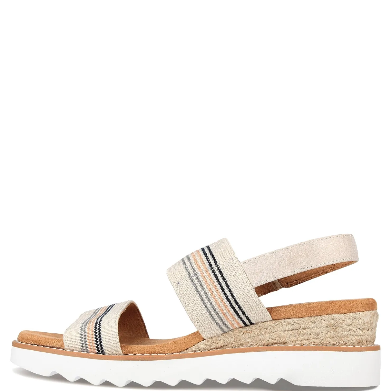 Wedges*Skechers Women's , BOBS Desert Kiss Hi - Tea Time Sandal Natural / Multi