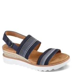 Wedges*Skechers Women's , BOBS Desert Kiss Hi - Tea Time Sandal Navy