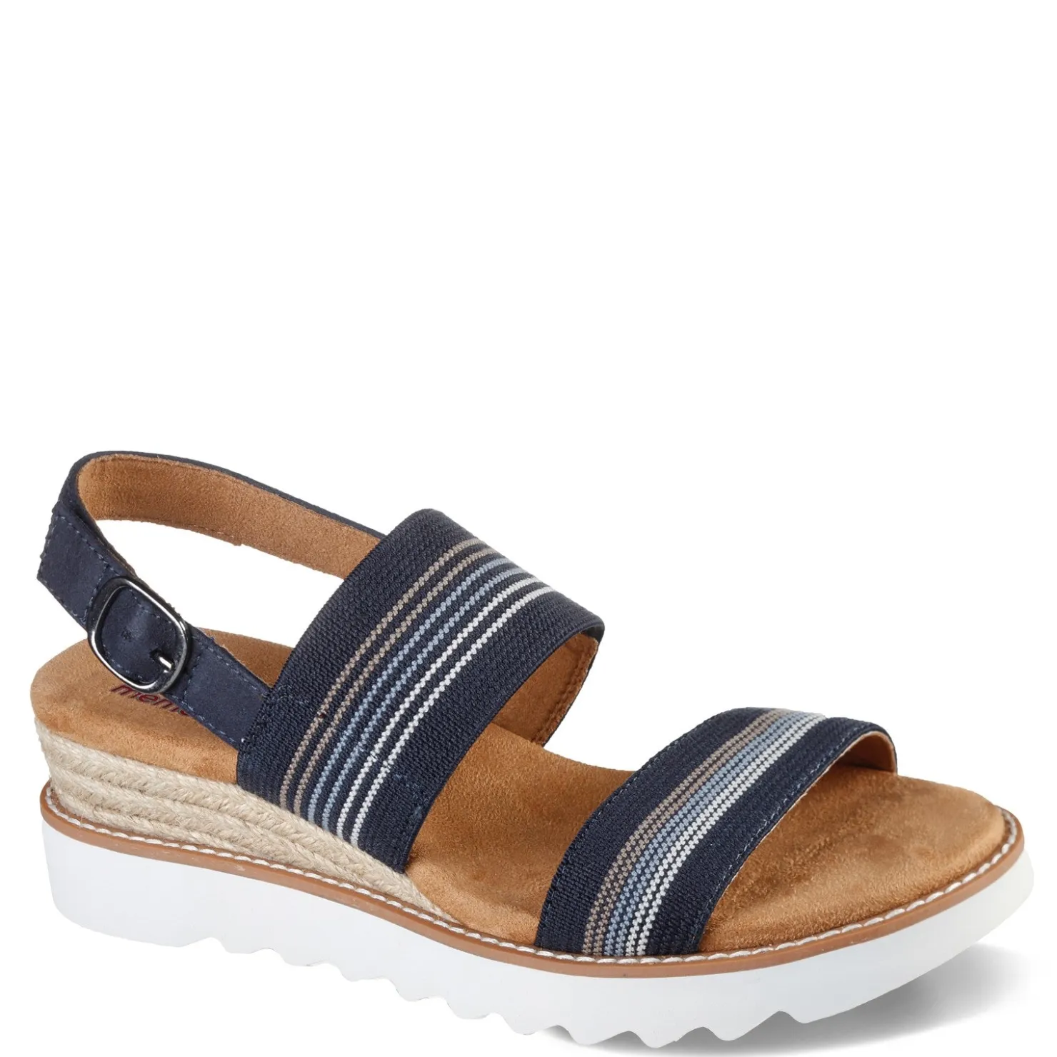 Wedges*Skechers Women's , BOBS Desert Kiss Hi - Tea Time Sandal Navy