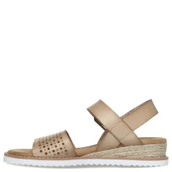 Wedges*Skechers Women's , BOBS Desert Kiss - Sunny Flair Sandal Natural
