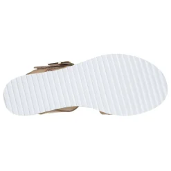 Wedges*Skechers Women's , BOBS Desert Kiss - Sunny Flair Sandal Natural
