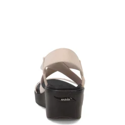 Wedges*Skechers Women's Cali, Arch Fit Rumble Sandal Stone