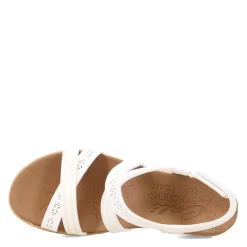 Wedges*Skechers Women's Cali, Beverlee - Delicate Glow Sandal White