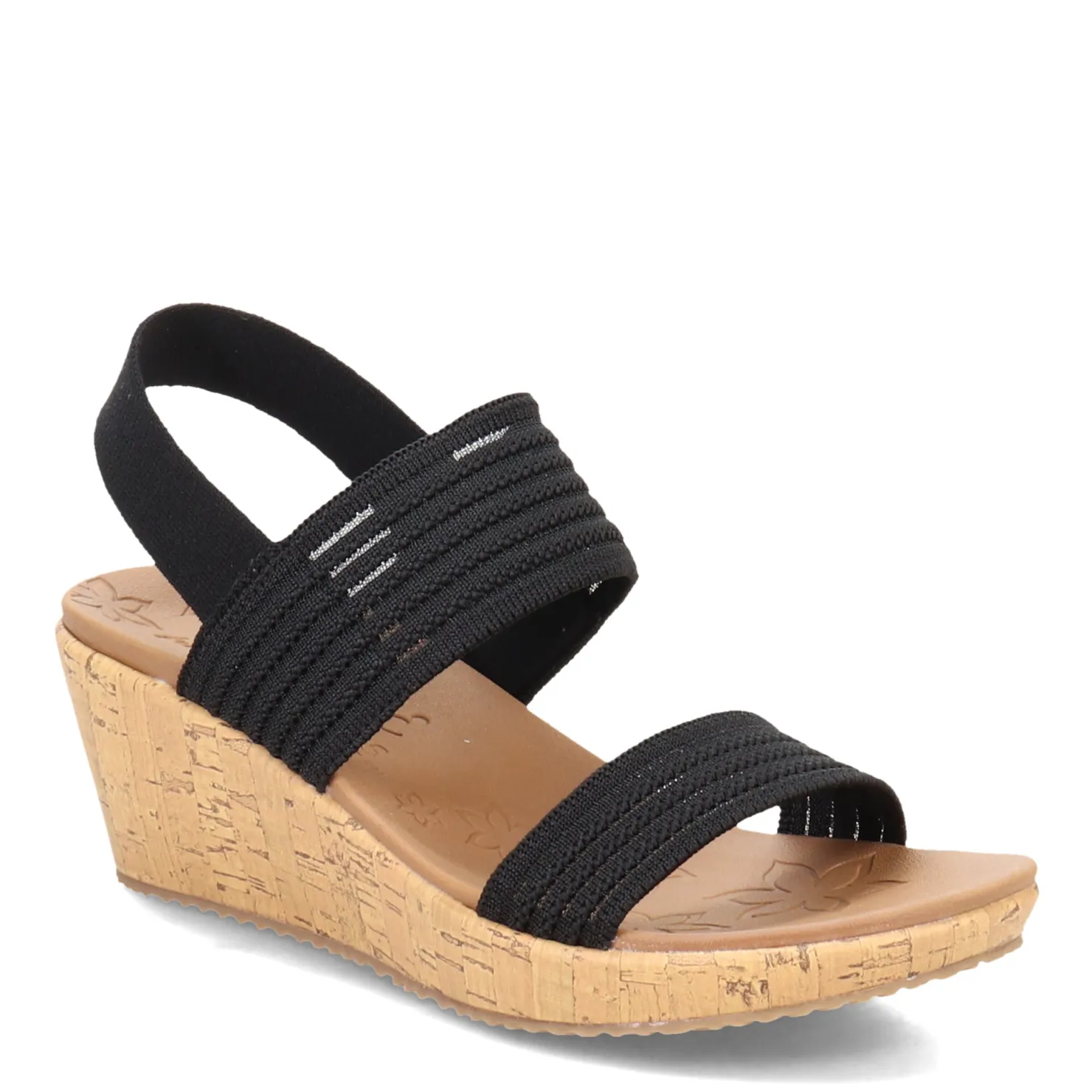 Wedges*Skechers Women's Cali, Beverlee - Sheer Luck Sandal Black