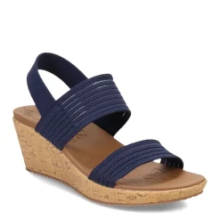 Wedges*Skechers Women's Cali, Beverlee - Sheer Luck Sandal Navy