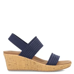 Wedges*Skechers Women's Cali, Beverlee - Sheer Luck Sandal Navy