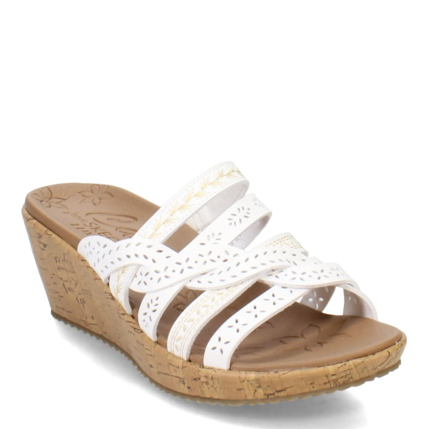 Wedges*Skechers Women's Cali, Beverlee - New Resort Sandal White