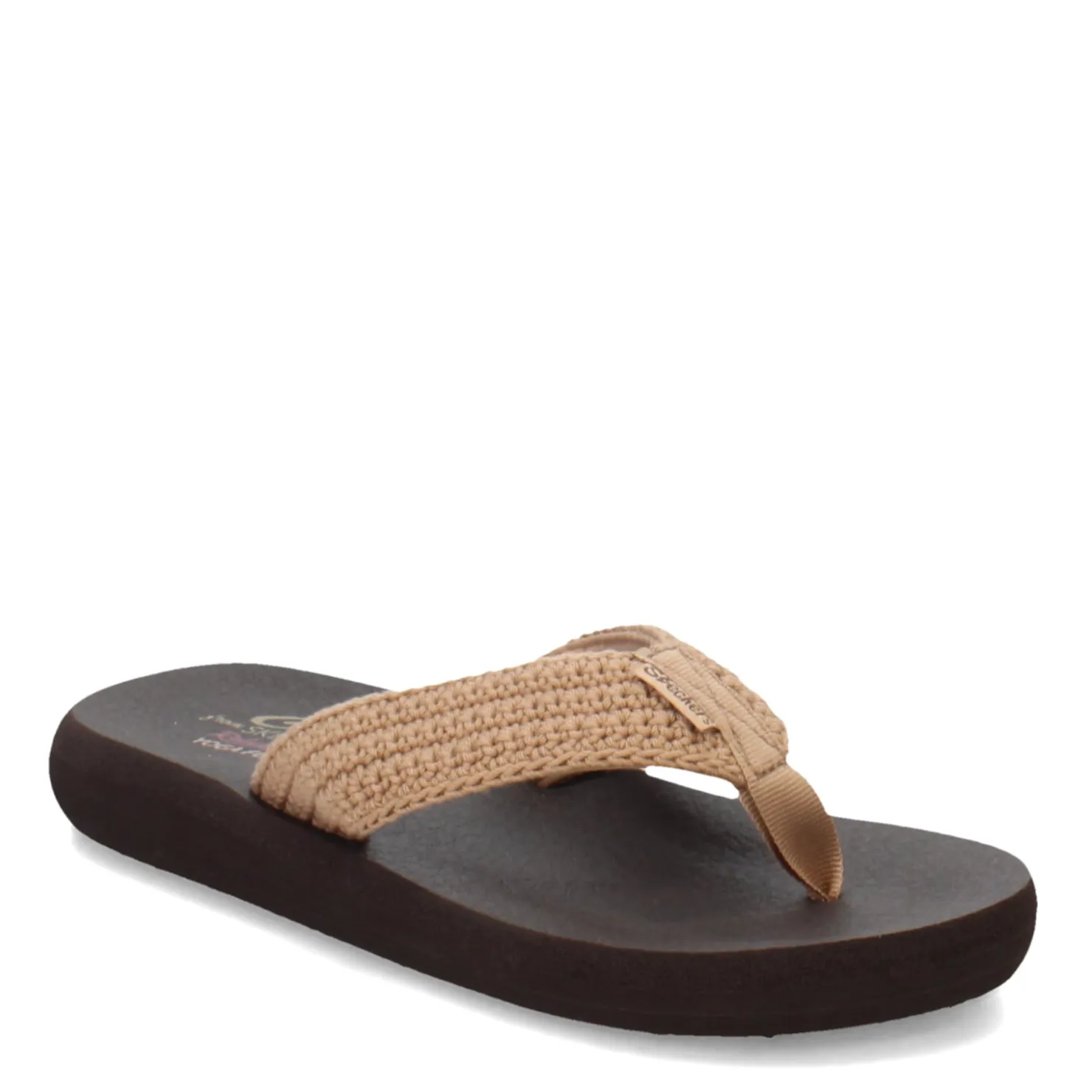 Flip Flops*Skechers Women's Cali, Relaxed Fit: Asana - Valley Chic Sandal Mocha