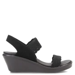 Wedges*Skechers Women's Cali, Rumble On - New Crush Sandal Black