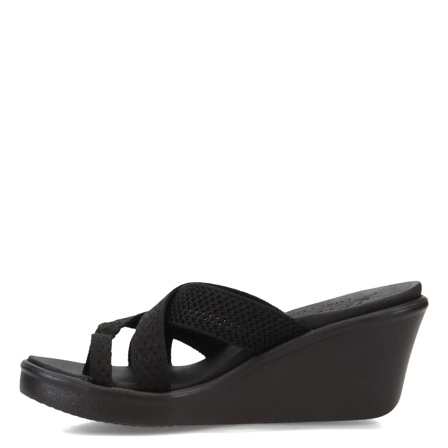 Wedges*Skechers Women's Cali, Rumble On Sandal Black