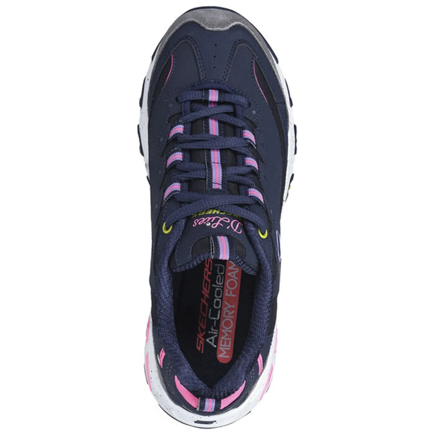 Walking*Skechers Women's , D'Lites - Bold Views Sneaker Navy Multi