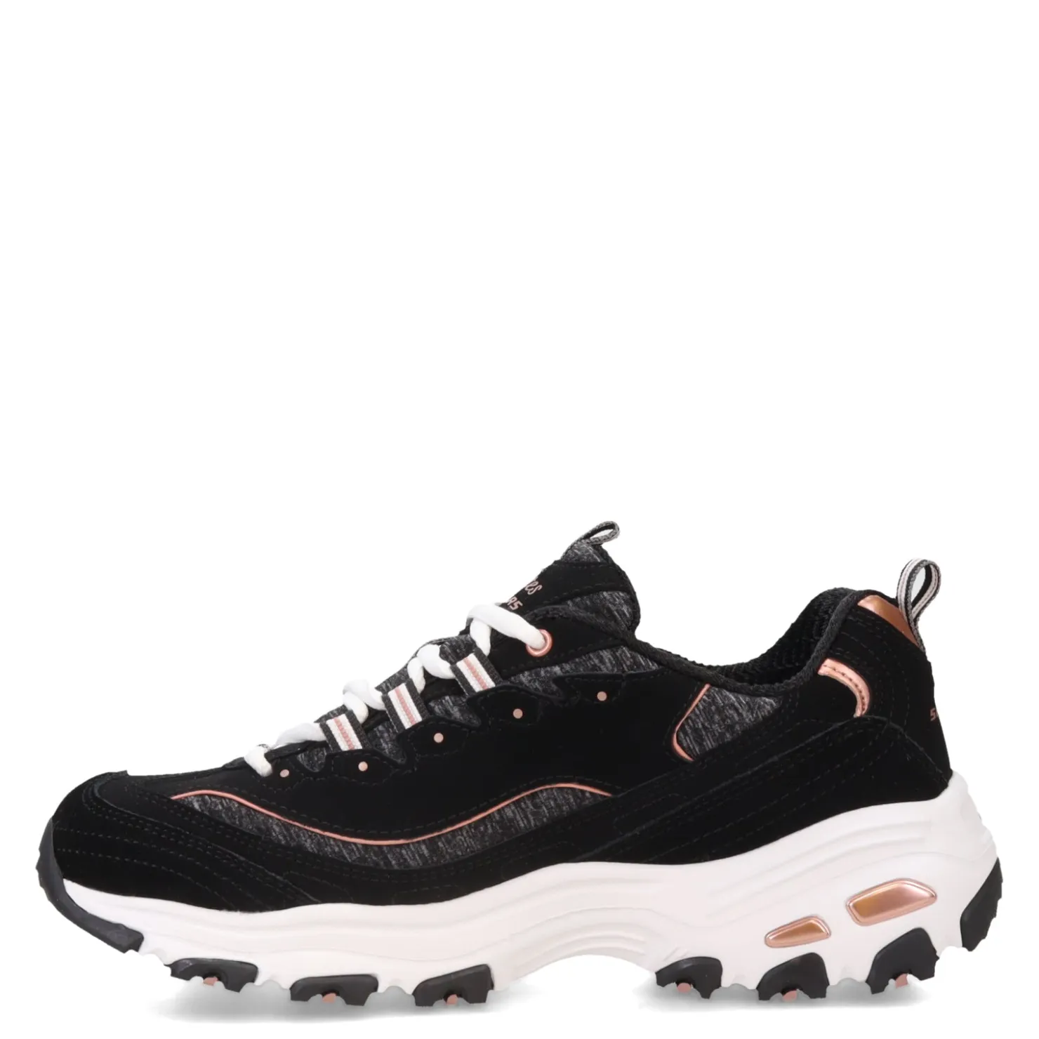 Fashion & Street*Skechers Women's , D'Lites - Me Time Sneaker Black/Rose Gold