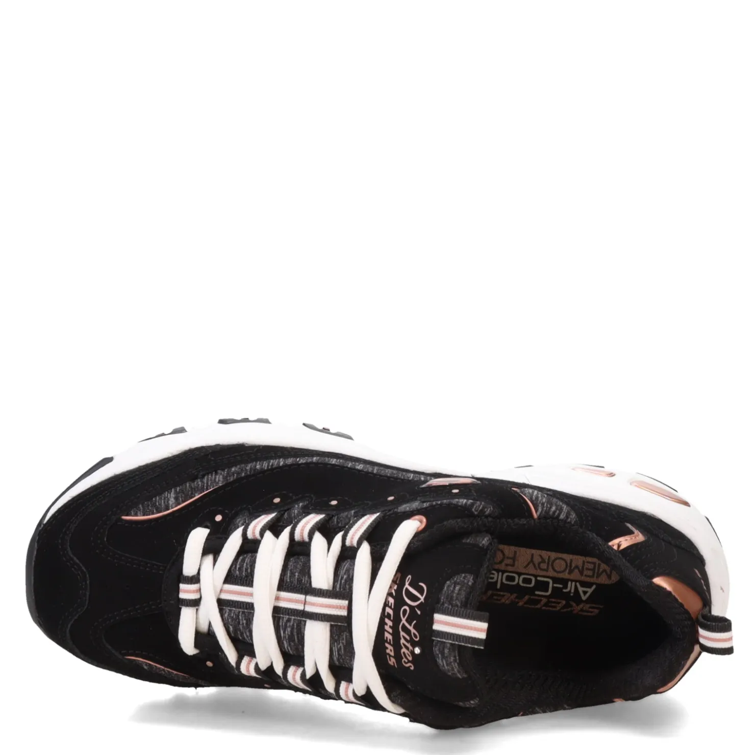 Fashion & Street*Skechers Women's , D'Lites - Me Time Sneaker Black/Rose Gold
