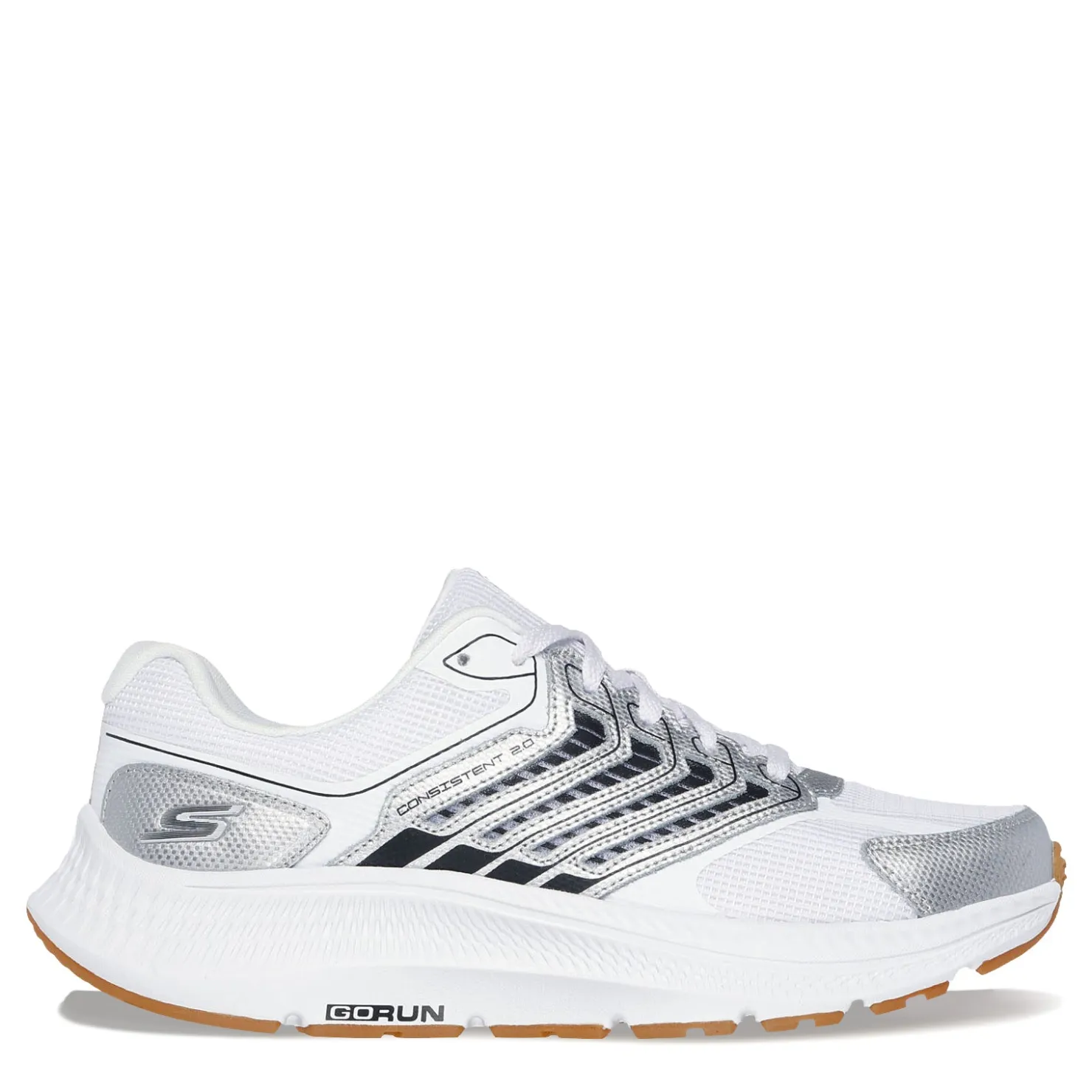 Running*Skechers Women's , Go Run Consistent 2.0 - Aragon Sneaker White/Silver/Black