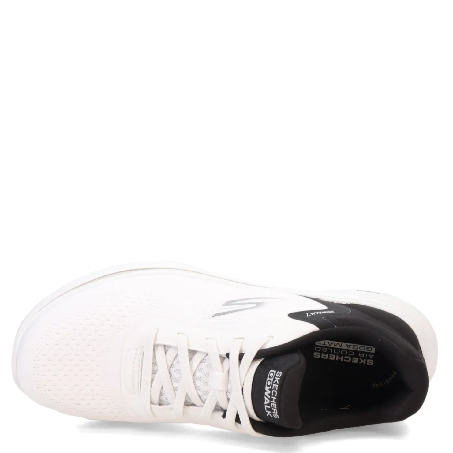 Walking*Skechers Women's , GO WALK 7 - Cosmic Waves Sneaker White Black
