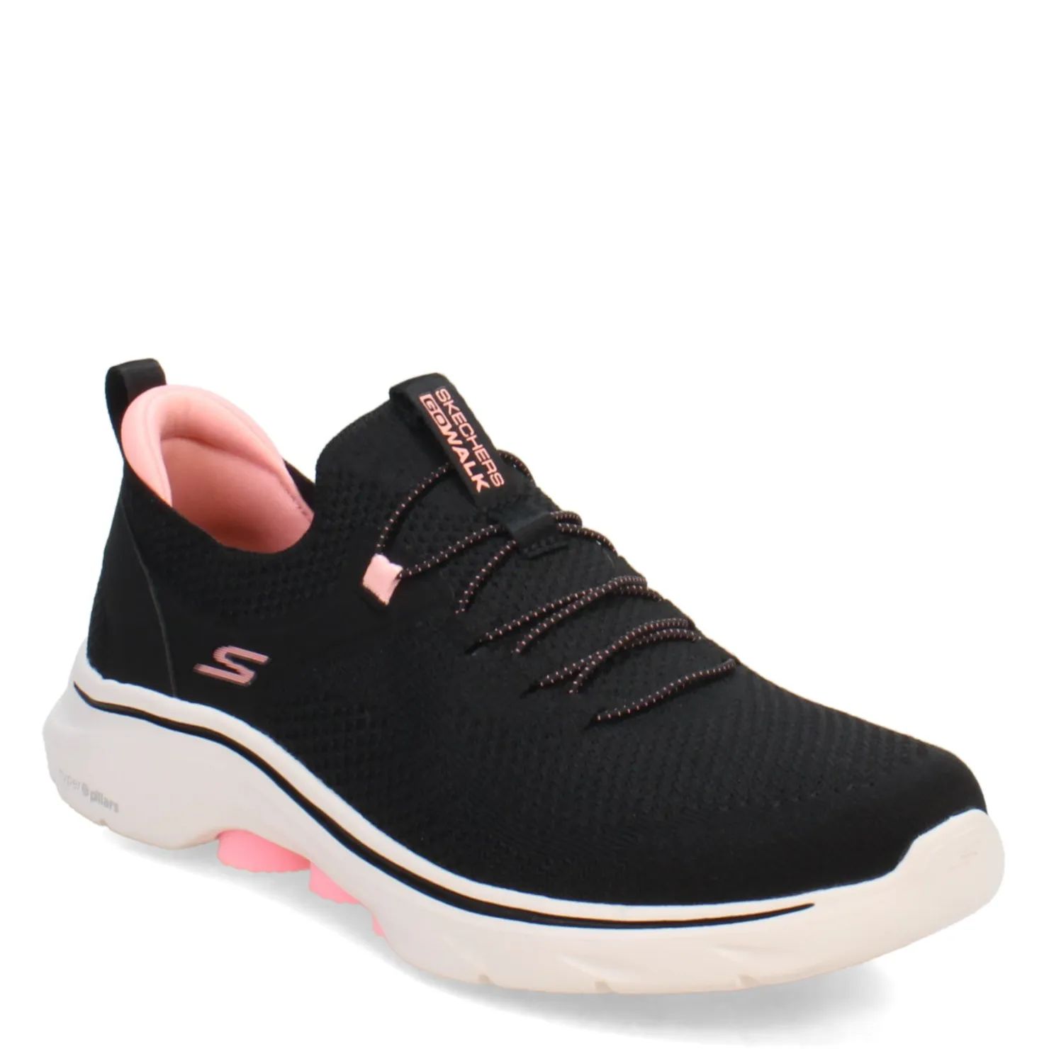 Walking*Skechers Women's , GO WALK 7 - Abie Sneaker Black Hot Pink