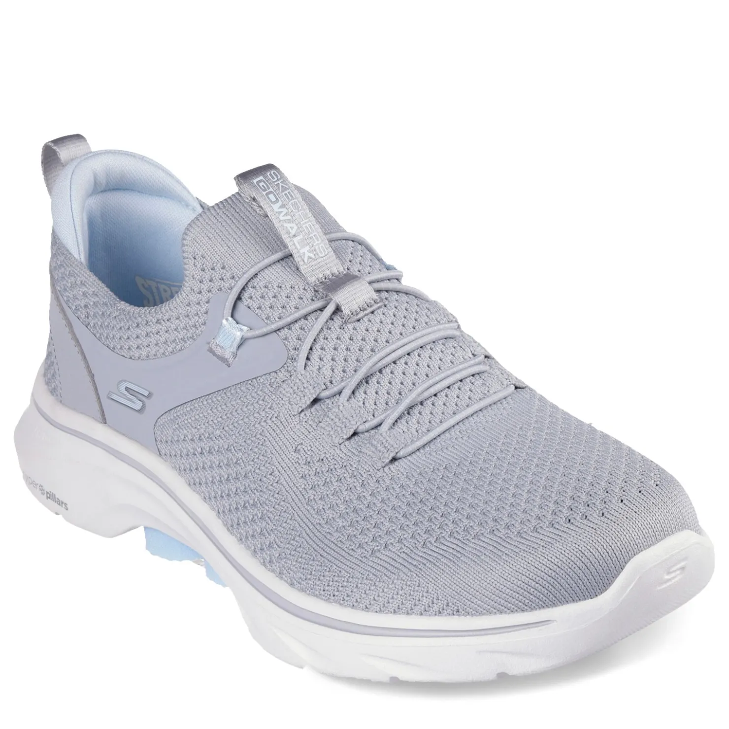 Walking*Skechers Women's , GO WALK 7 - Abie Sneaker Grey Lt Blue