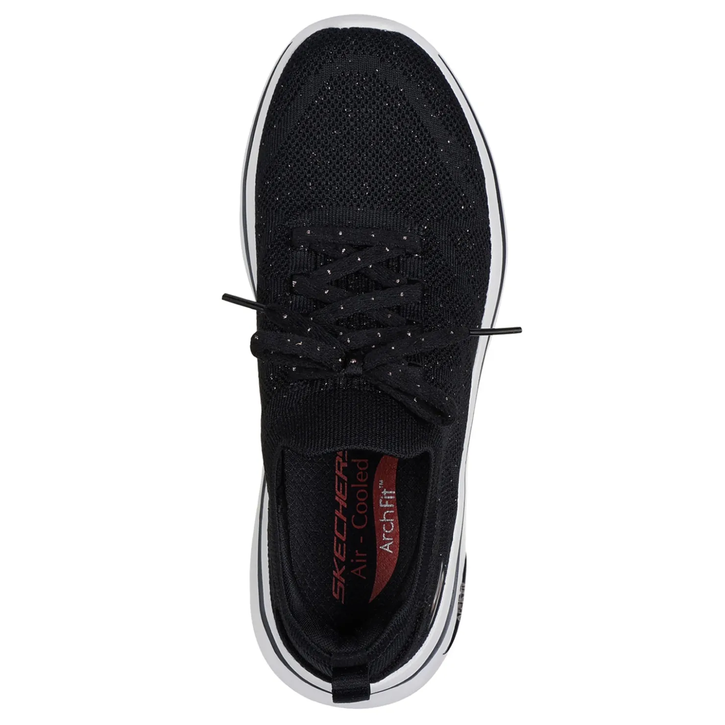 Walking*Skechers Women's , GO WALK Arch Fit 2.0 - Bel Sneaker Black/Rose Gold