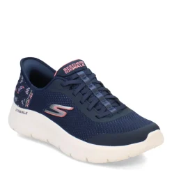 Walking*Skechers Women's , GO WALK Flex - Slip Ins Walking Shoe Navy Pink