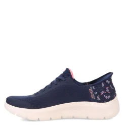 Walking*Skechers Women's , GO WALK Flex - Slip Ins Walking Shoe Navy Pink
