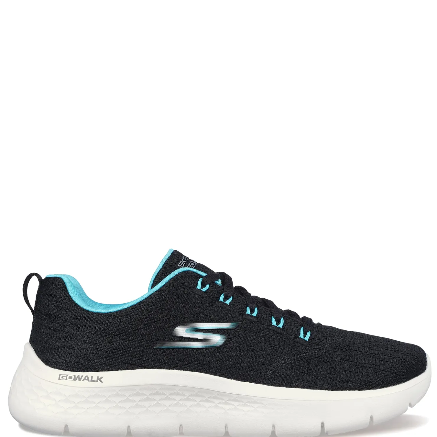 Walking*Skechers Women's , GO WALK FLEX - Striking Look Walking Shoe Black Aqua