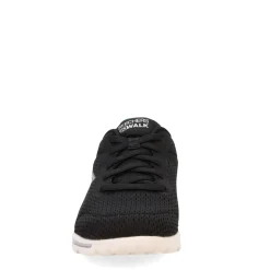 Walking*Skechers Women's , GO WALK Travel - Fun Journey Sneaker - Wide Width Black